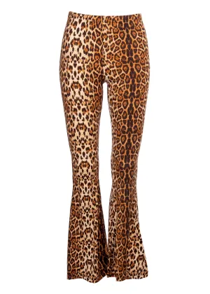 Animal Print Bell Bottoms Flare Pants