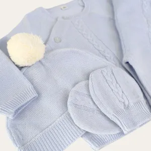 Baby Boy Blue Knitted Outfit