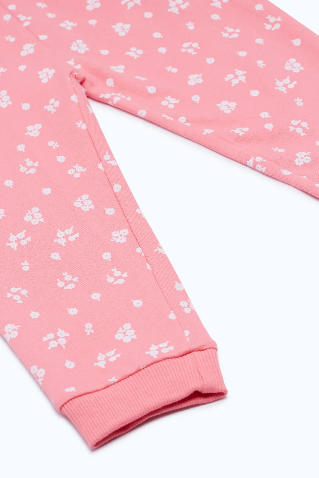 Baby Girls Pink Printed Active Track Pants