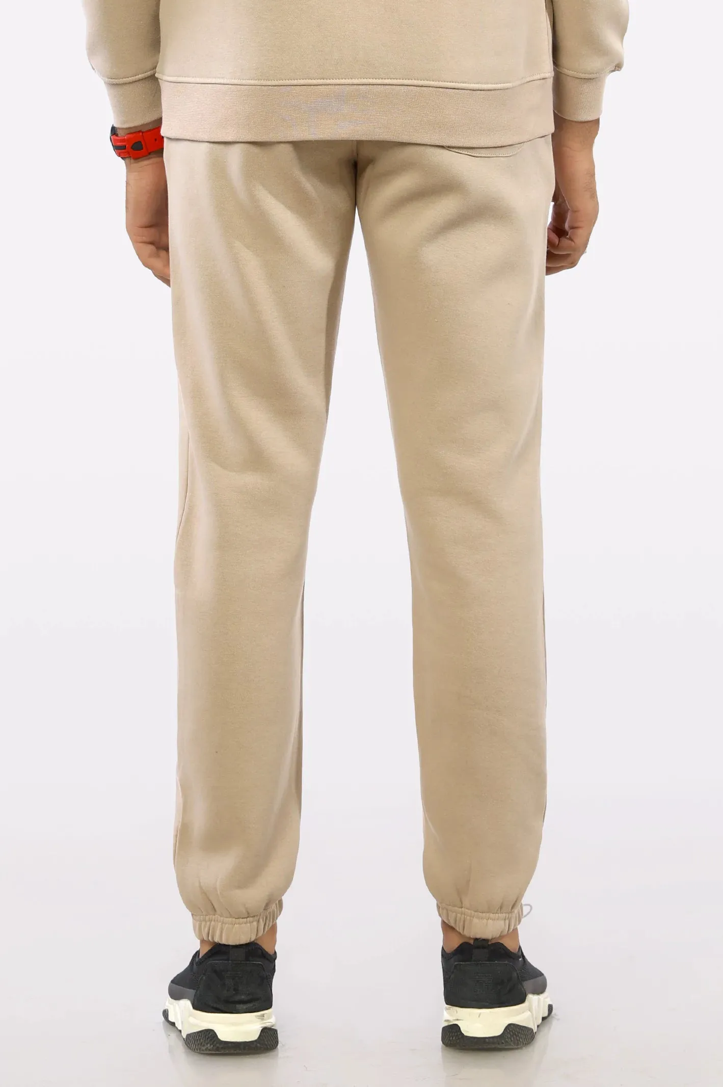 Beige Causal Knitted Trouser