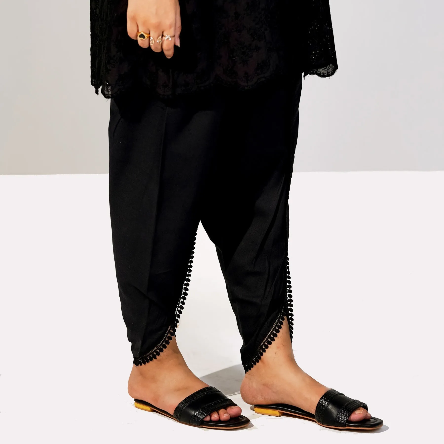 Black Cambric Tulip Shalwar PS3569