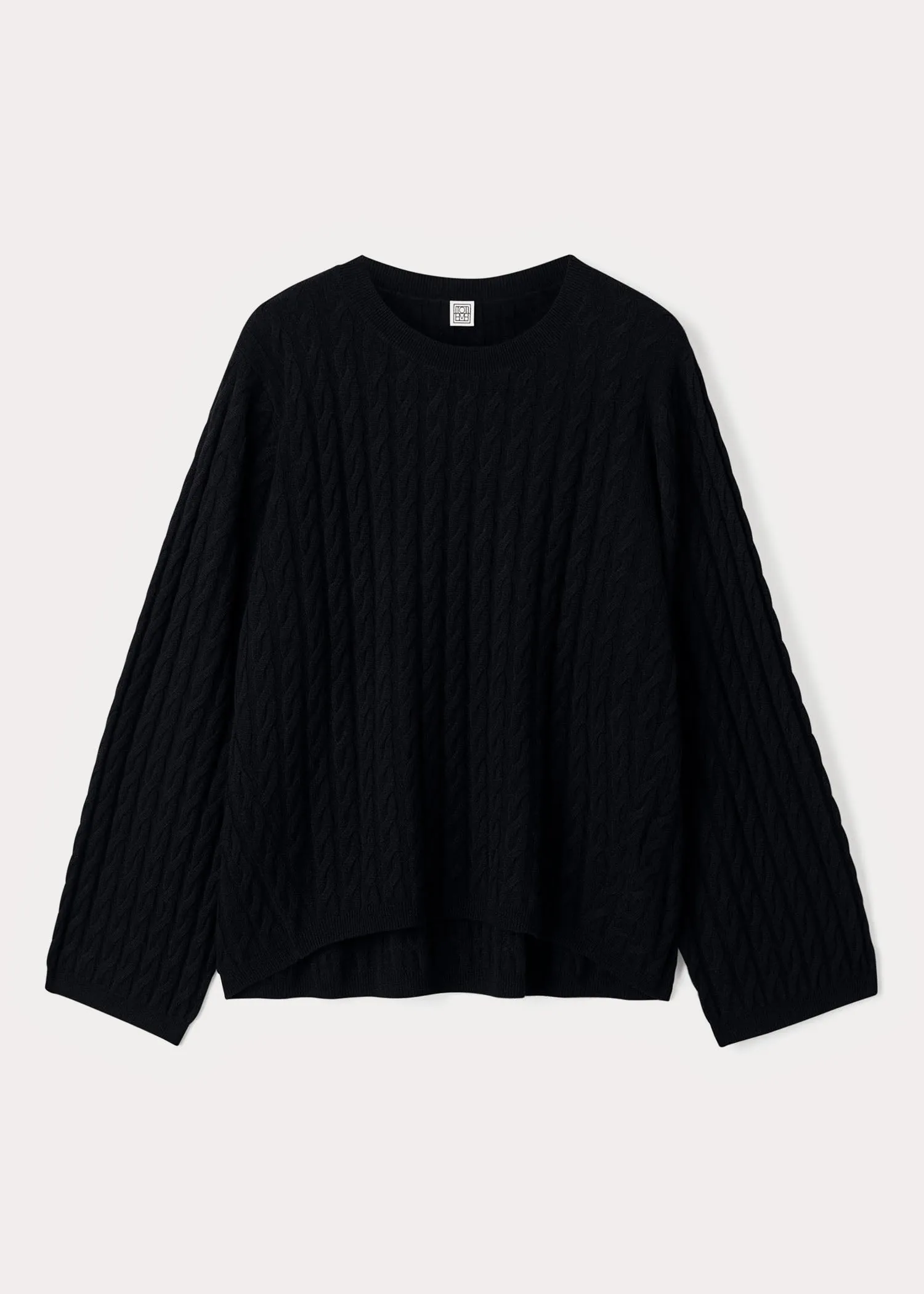 Cashmere cable knit black