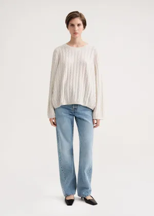 Cashmere cable knit off-white