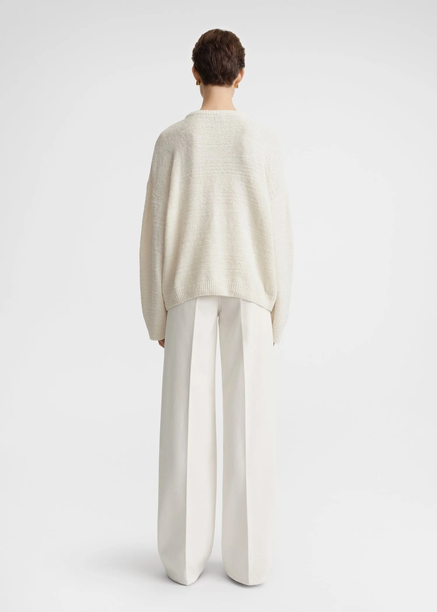 Chenille knit cream