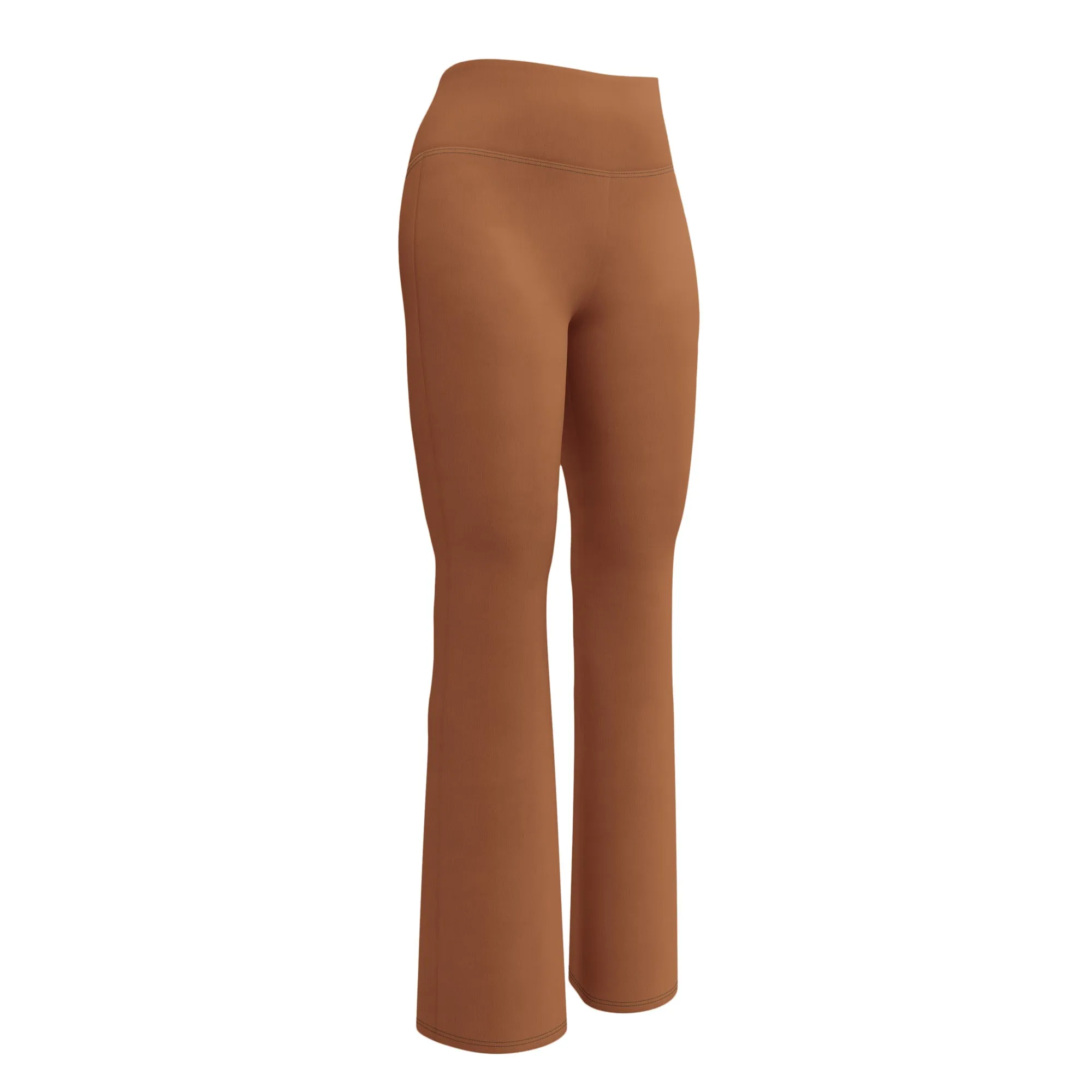 Copper High Waisted Flare Leggings