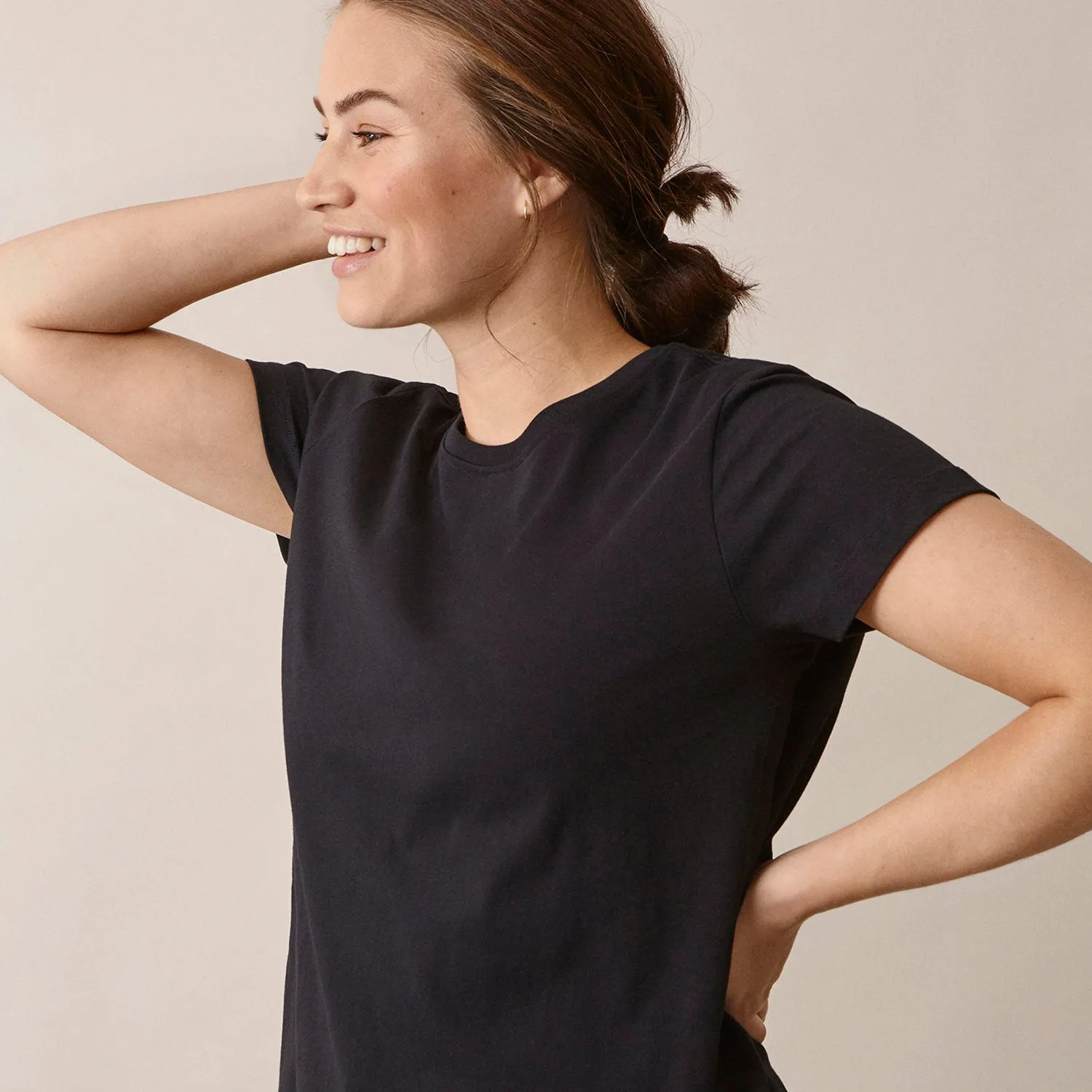 Cotton Maternity Tee - Black