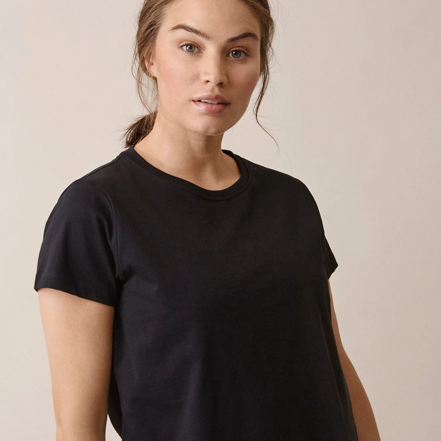 Cotton Maternity Tee - Black