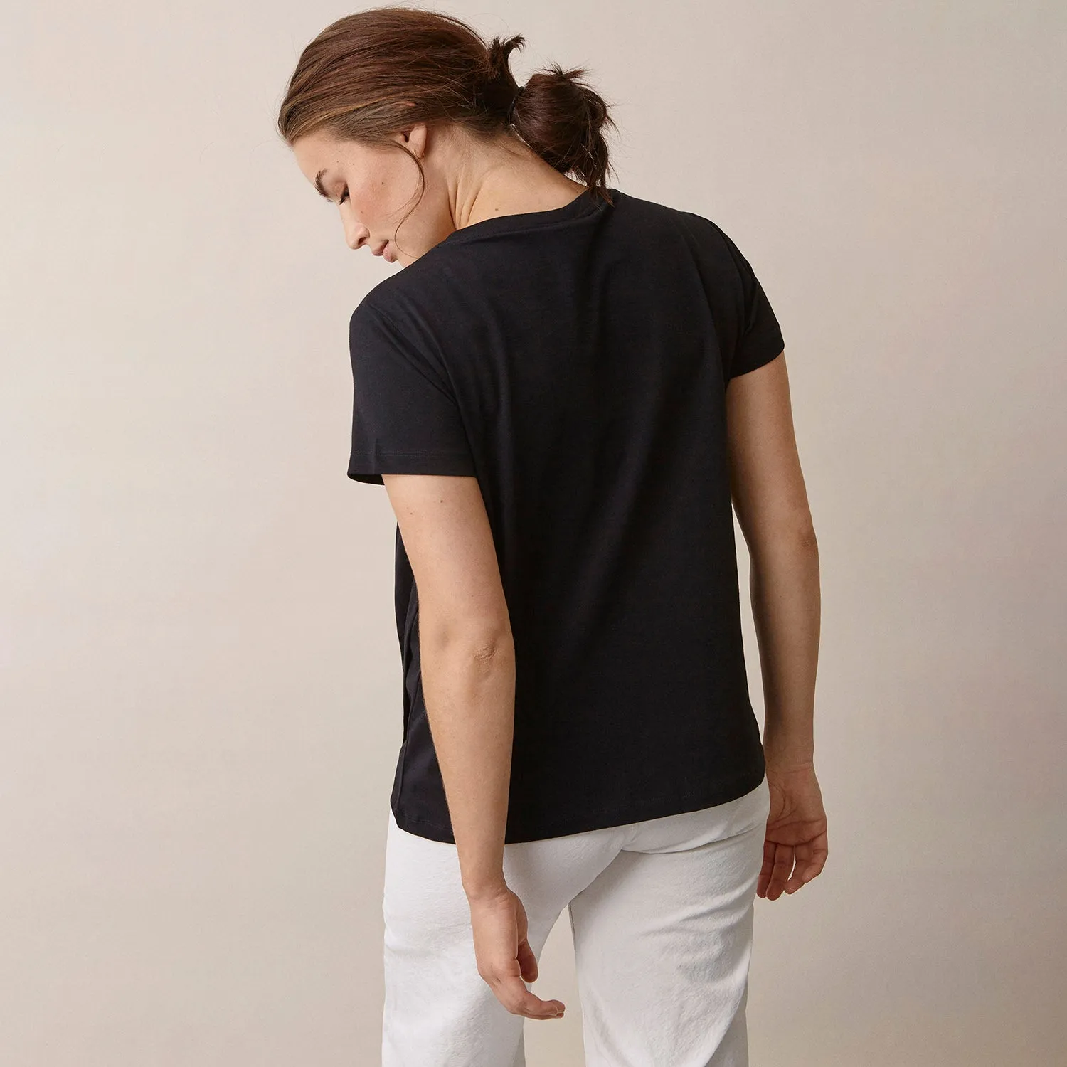 Cotton Maternity Tee - Black