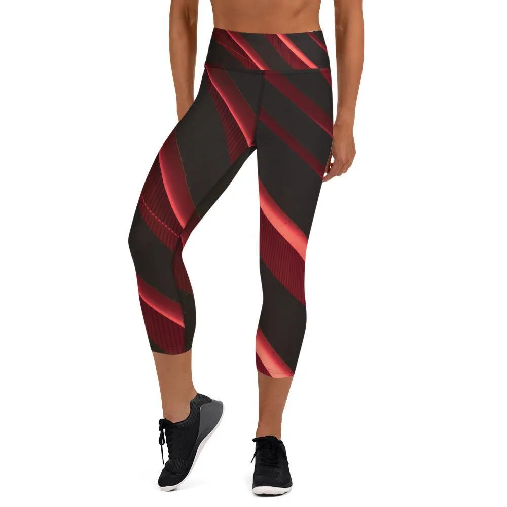 Crimson High Waist Capri