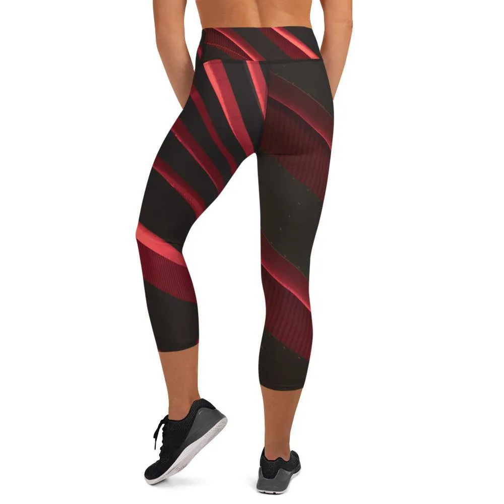 Crimson High Waist Capri