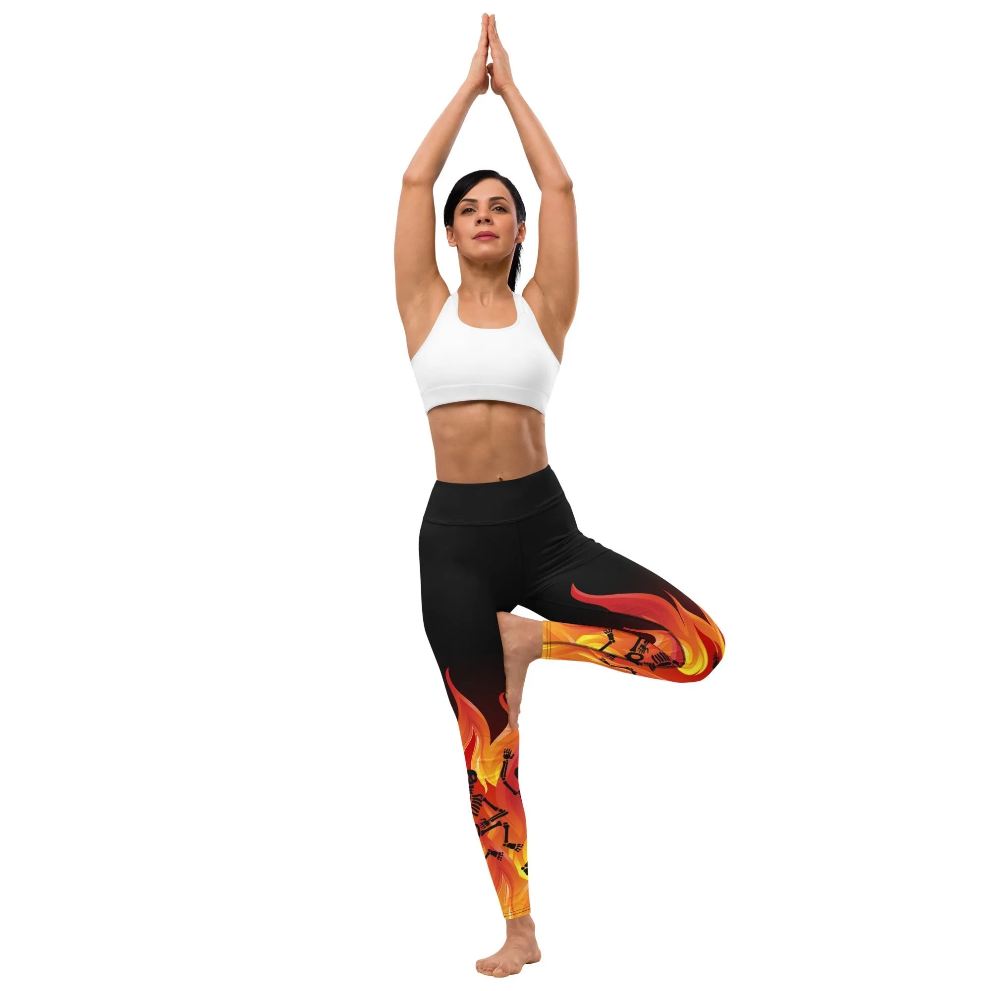 Crimson Inferno Yoga Leggings