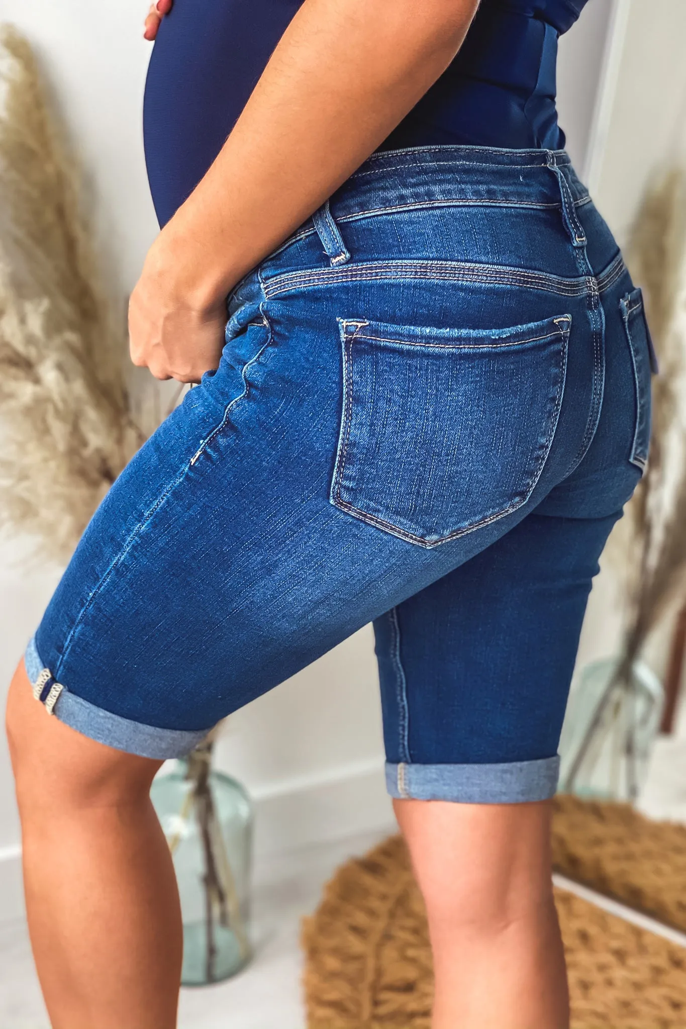 Dark Denim Maternity Bermuda