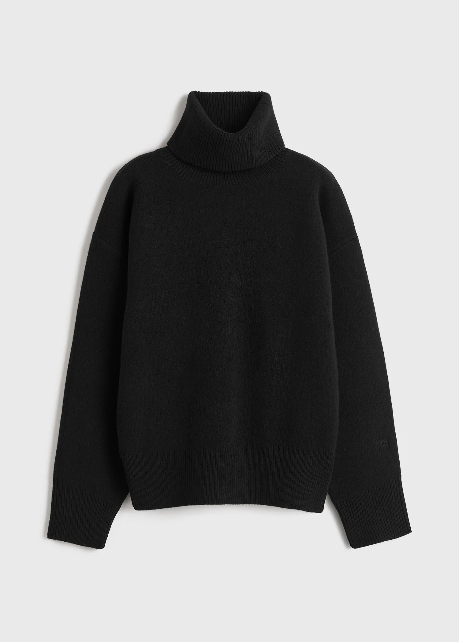 Double-knit turtleneck black