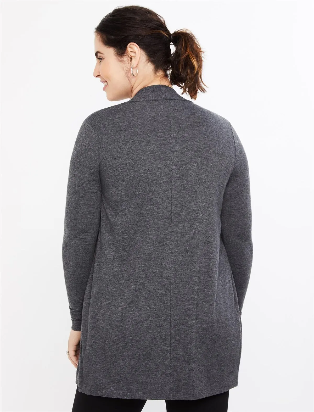 Drape Maternity Cardigan in Charcoal