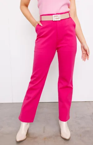 Endless Rose: High Waist Trousers, FUCHSIA