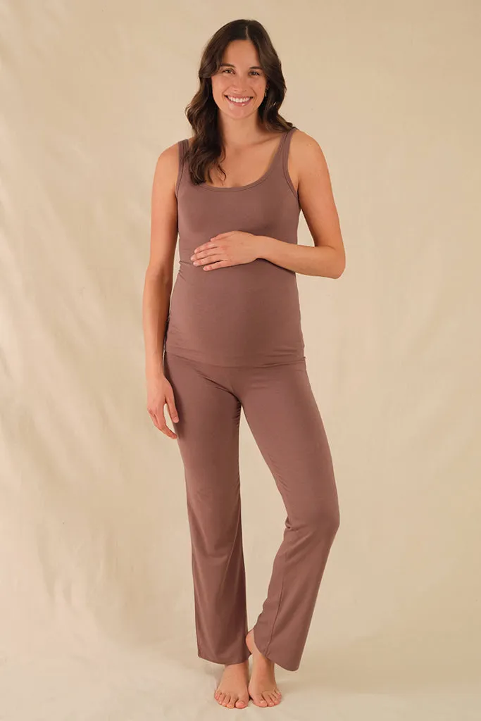 Essential Bamboo Maternity Pants - Mousse