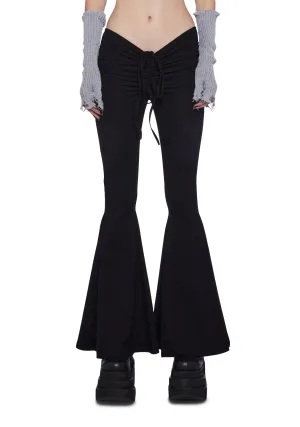 Fader V-Cut Washed Bell Bottoms - Black