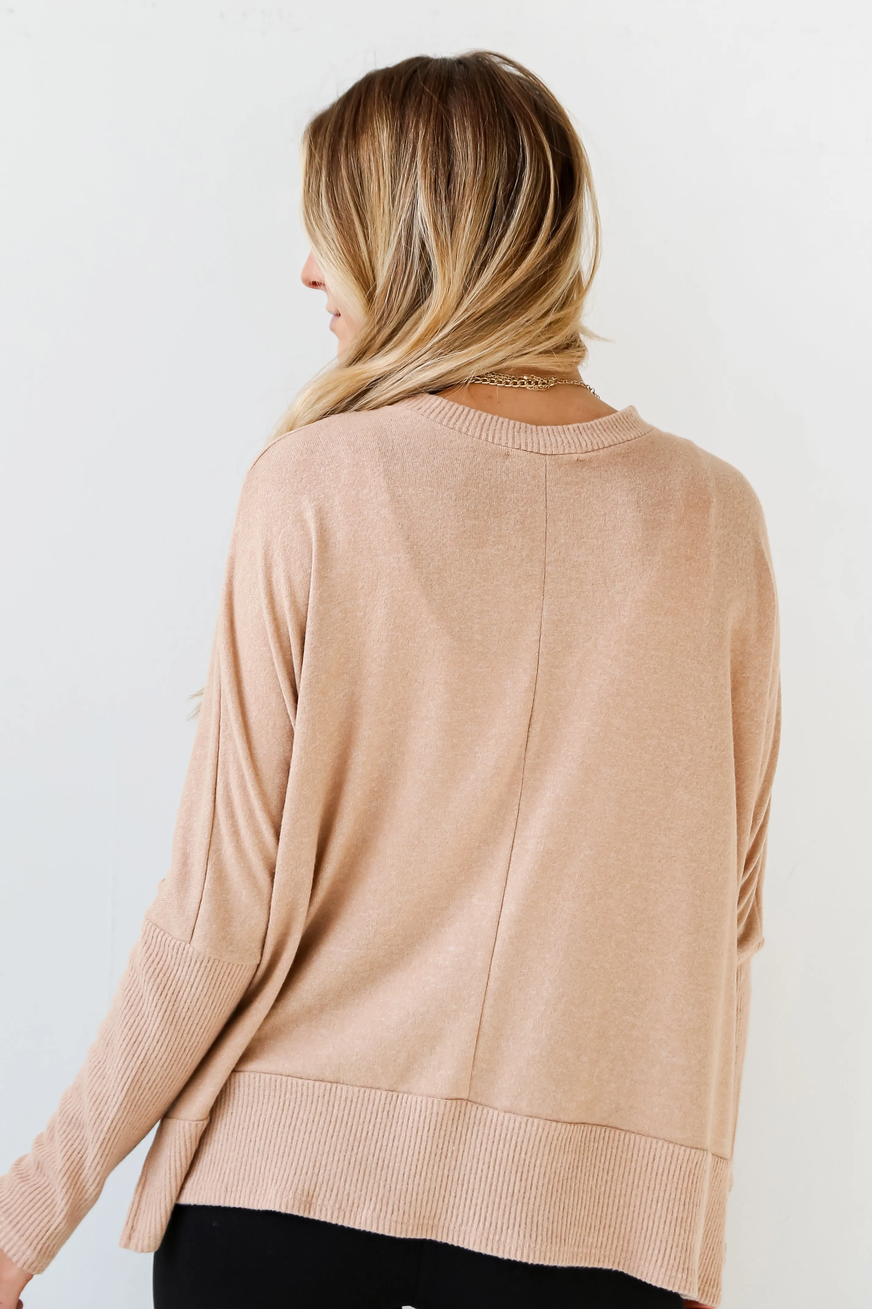 FINAL SALE - Olivia Brushed Knit Top - DU DEAL