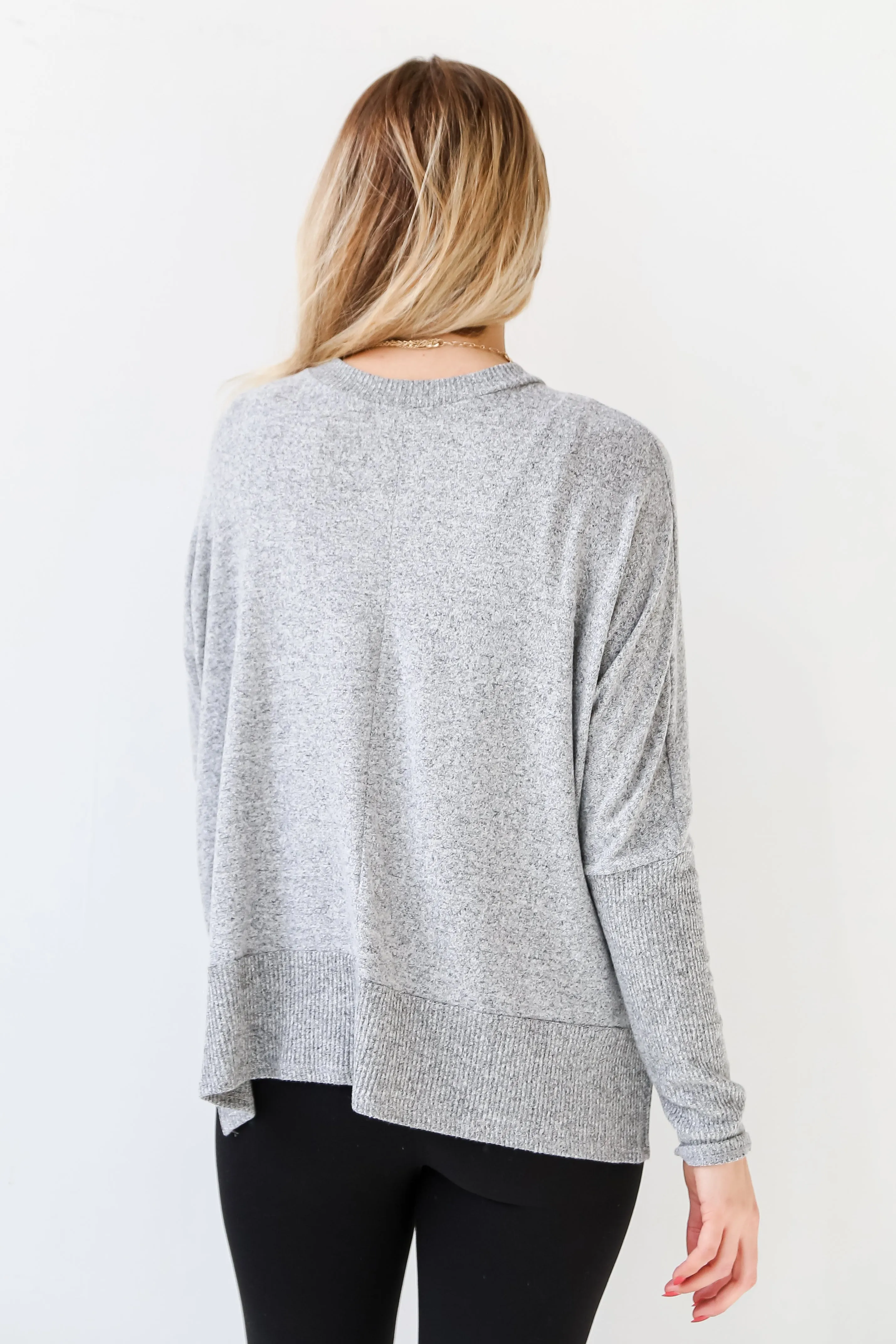 FINAL SALE - Olivia Brushed Knit Top - DU DEAL