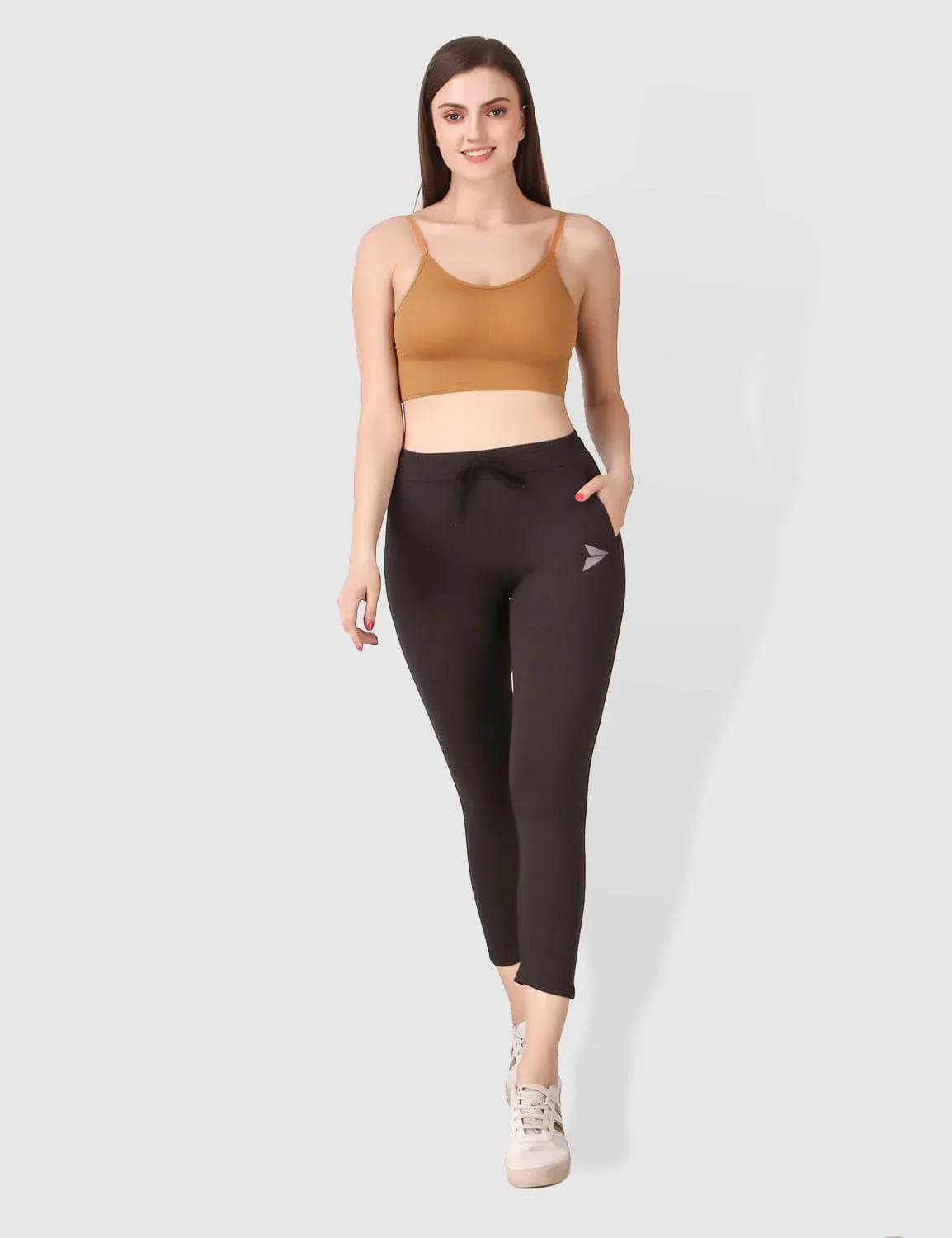 Fitinc Activewear Black Trackpant for Women