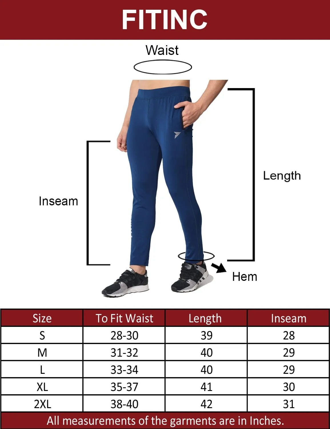 Fitinc Slimfit Airforce Trackpant for Gym & Yoga