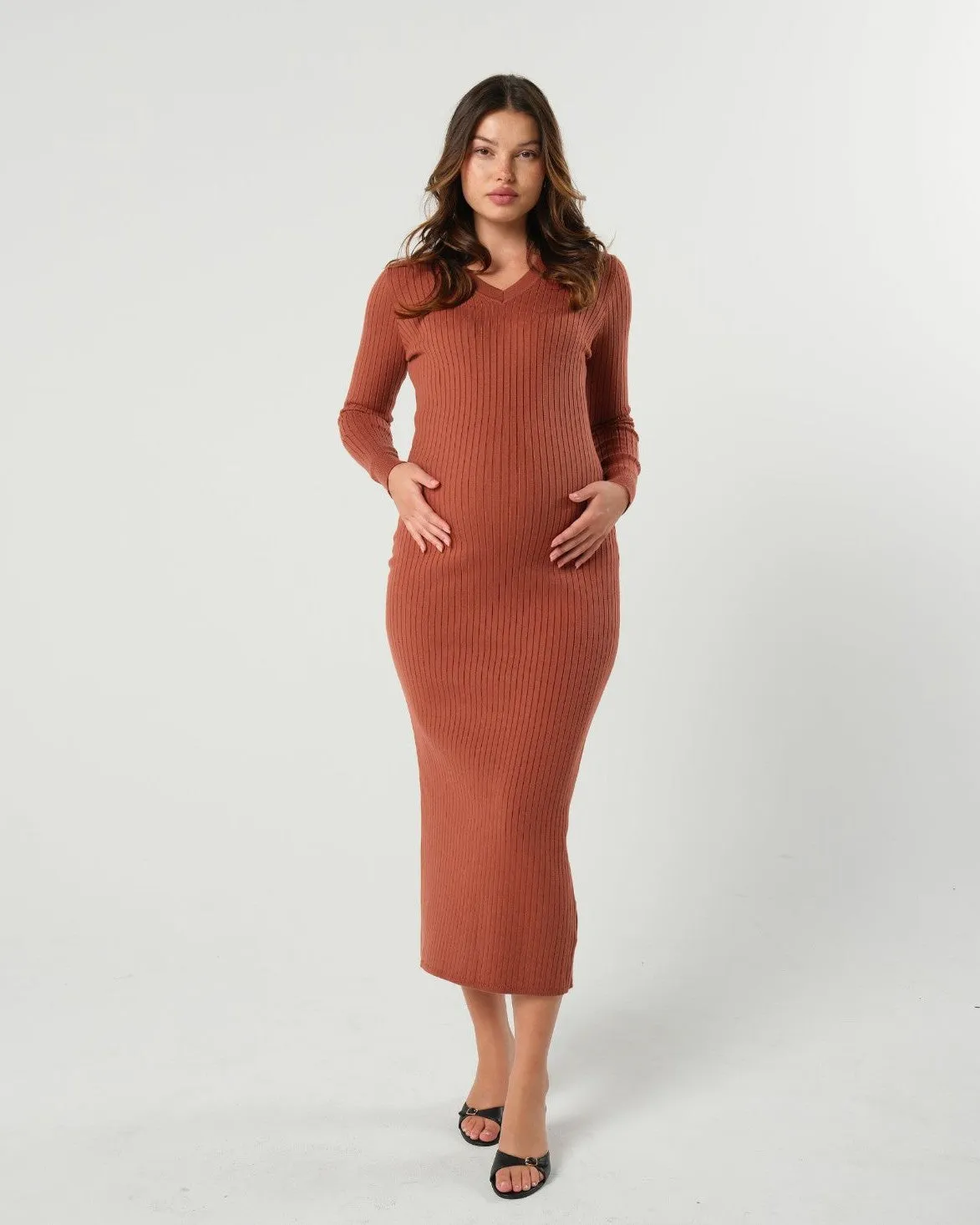 Full Body Maternity & Nursing Sweater Dress