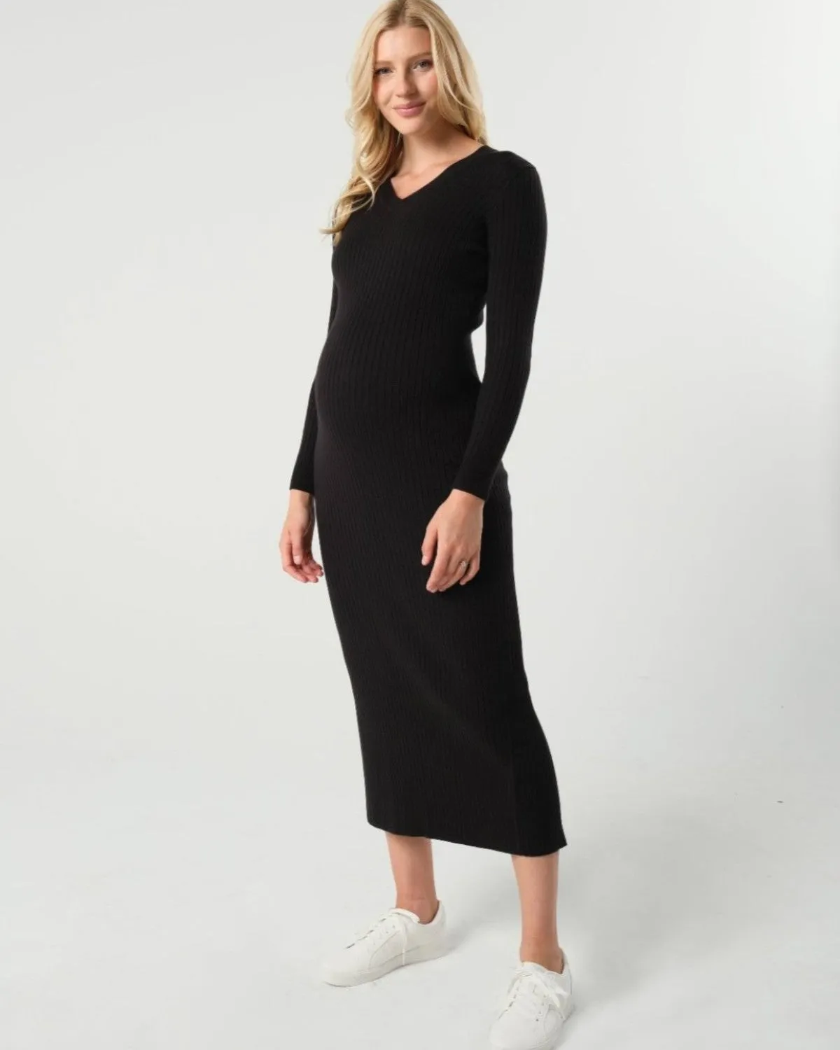 Full Body Maternity & Nursing Sweater Dress