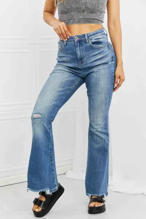 Full Size Iris High Waisted Flare Jeans