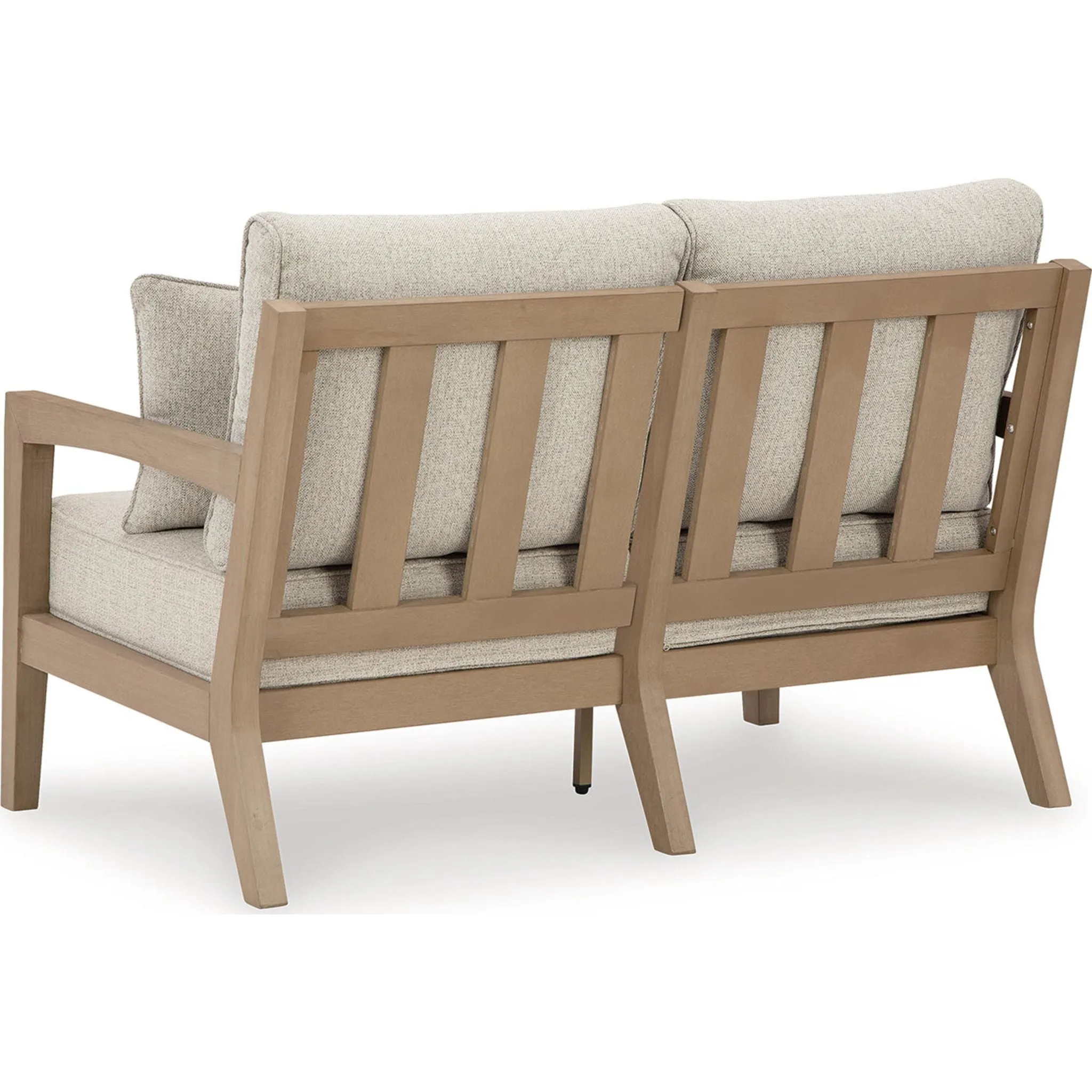 Hallow Creek Outdoor Loveseat with Cushion - Driftwood