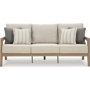 Hallow Creek Outdoor Sofa with Cushion - Driftwood