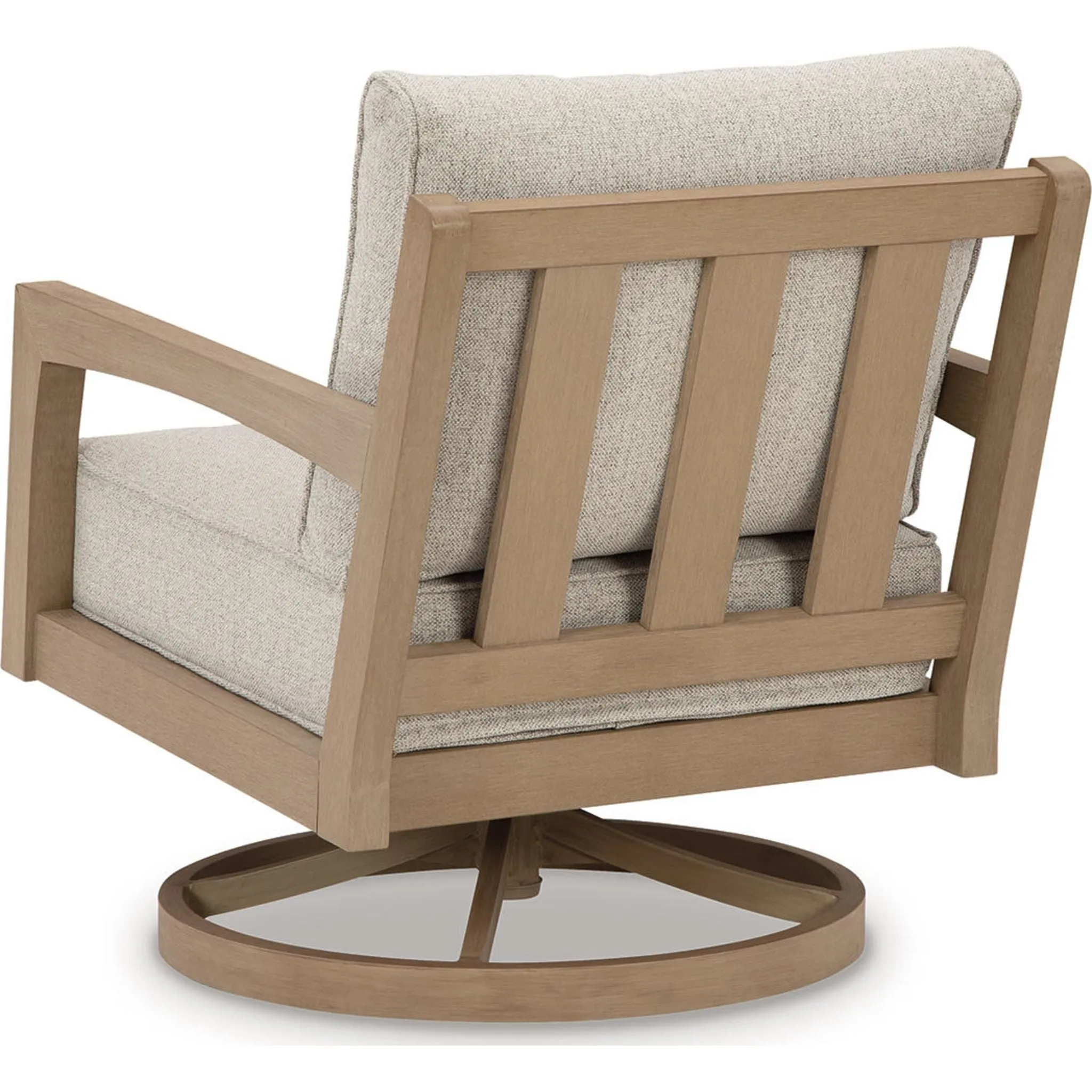 Hallow Creek Outdoor Swivel Lounge Chair with Cushion - Driftwood