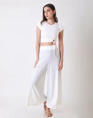 High Waisted Flared Palazzo Pant