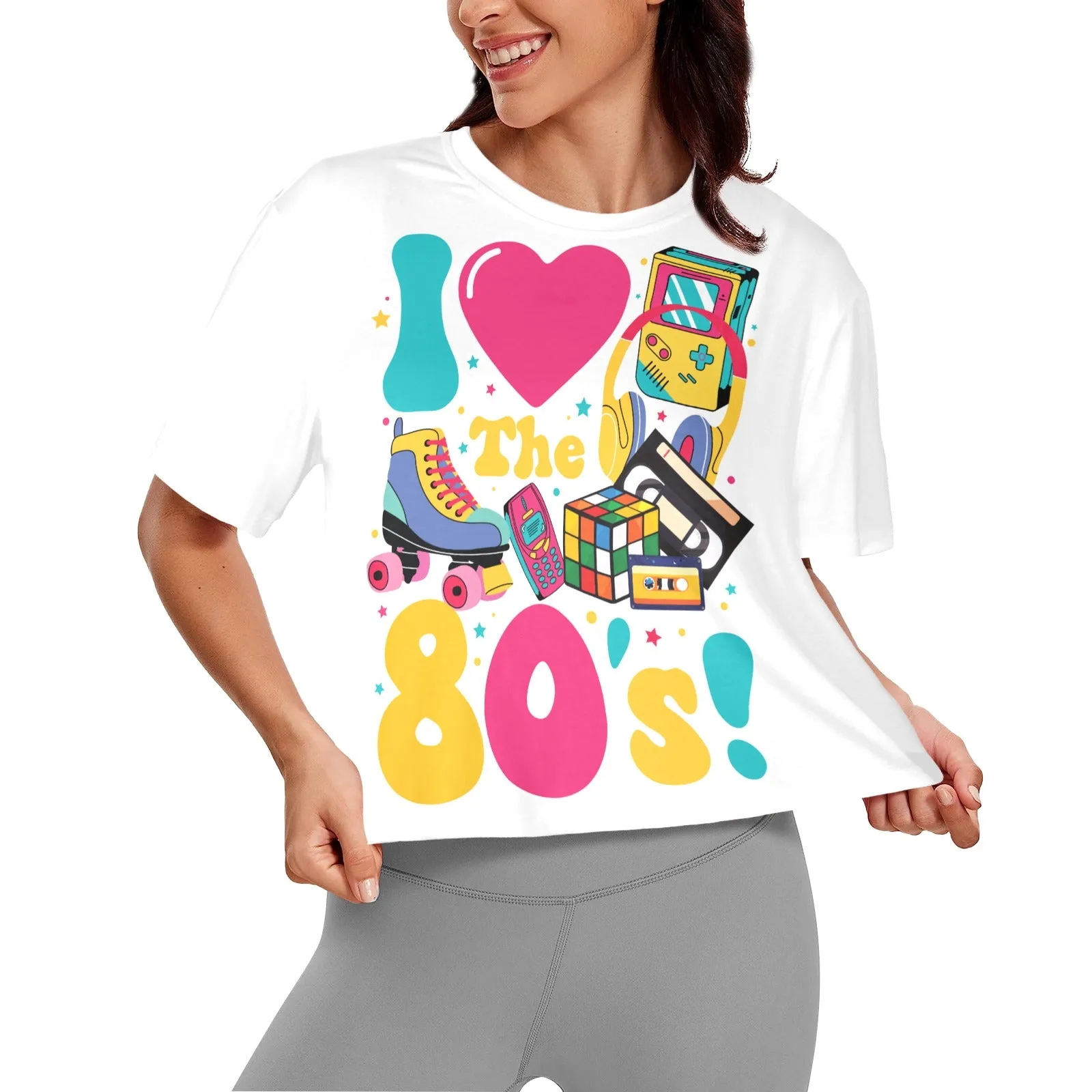 I Love the 80's  Women's Cropped T-Shirt