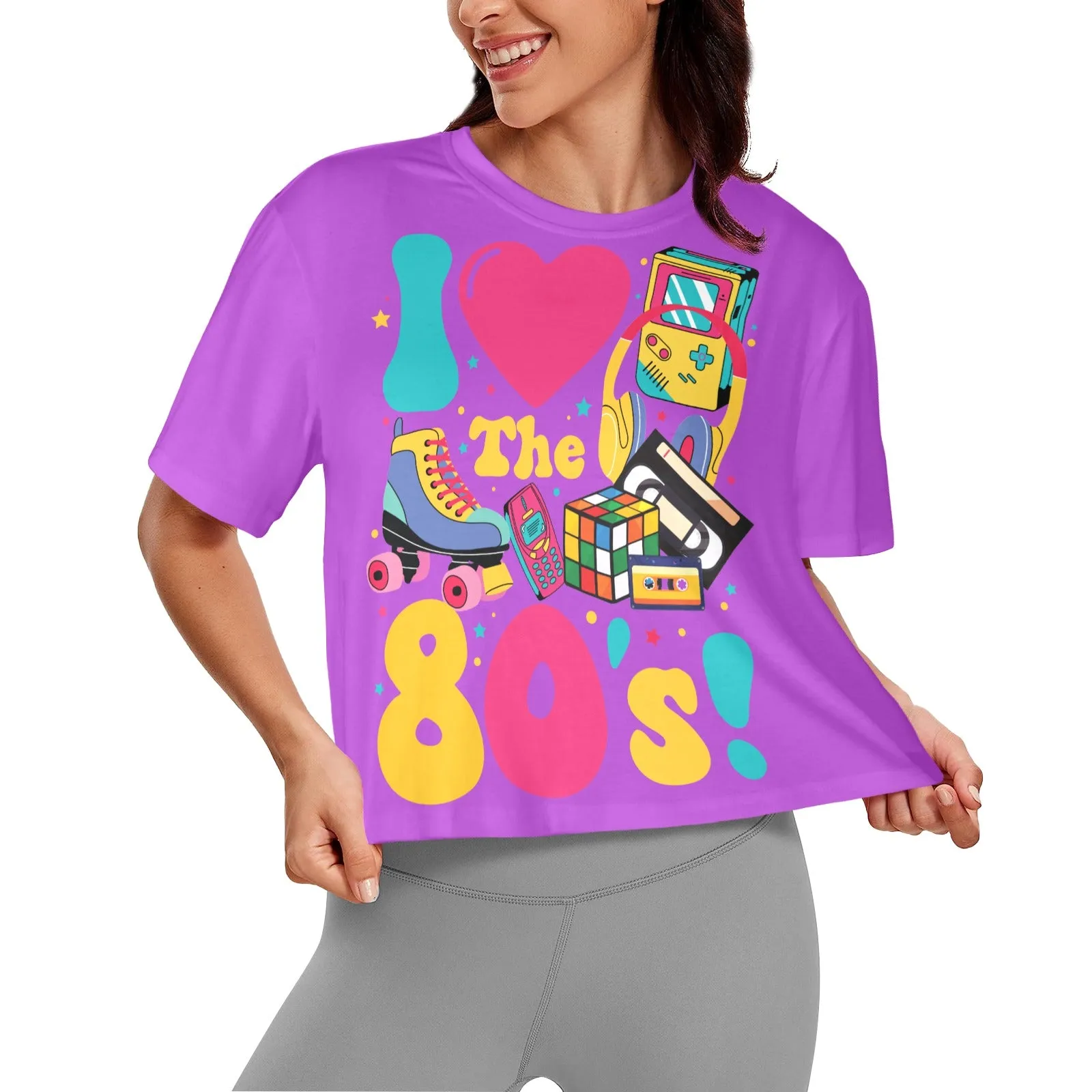 I Love the 80's  Women's Cropped T-Shirt