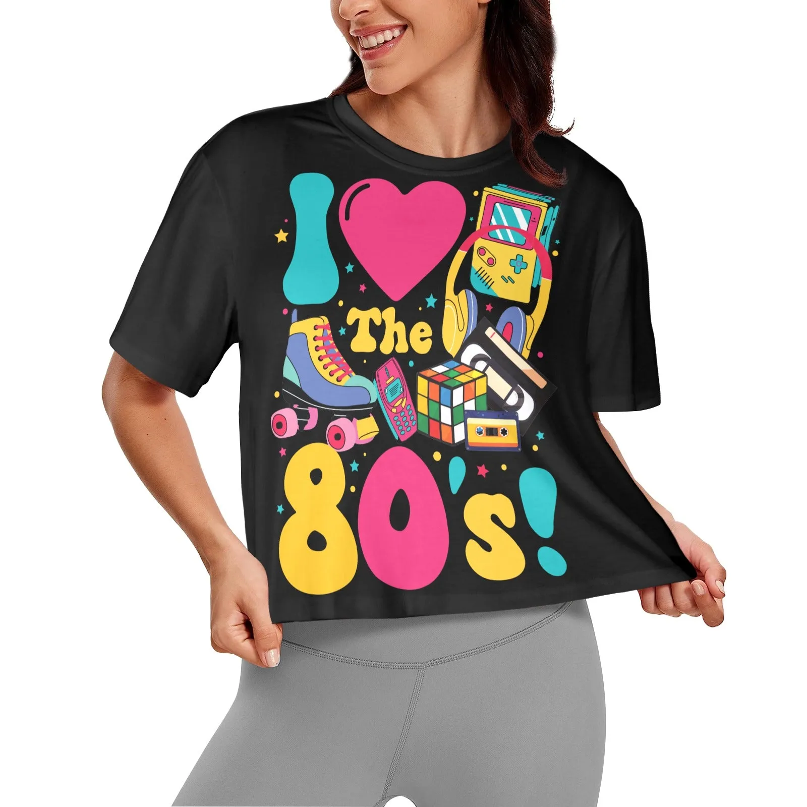 I Love the 80's  Women's Cropped T-Shirt