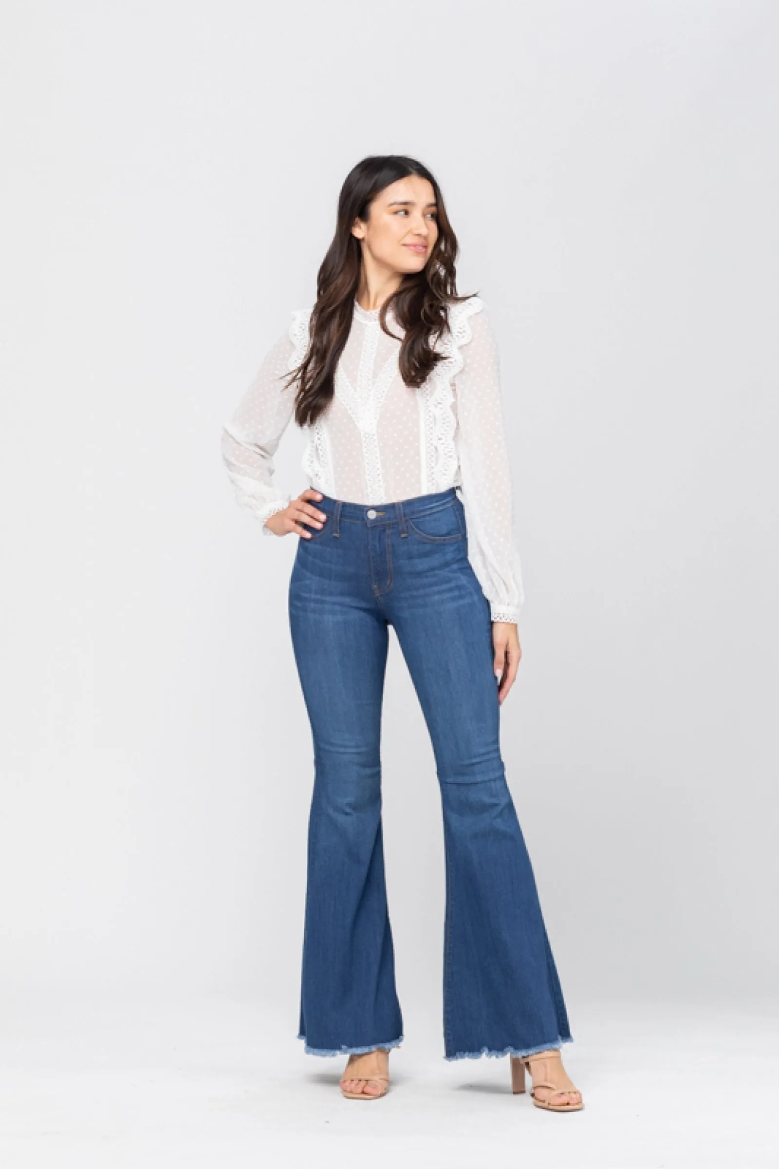 Judy Blue Medium Blue High Waist Super Flare