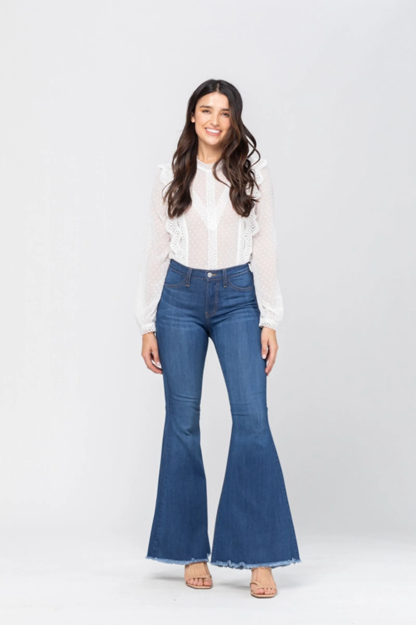 Judy Blue Medium Blue High Waist Super Flare