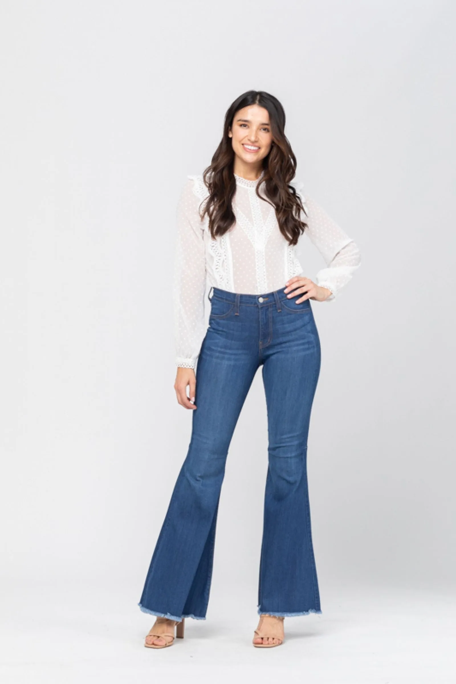 Judy Blue Medium Blue High Waist Super Flare