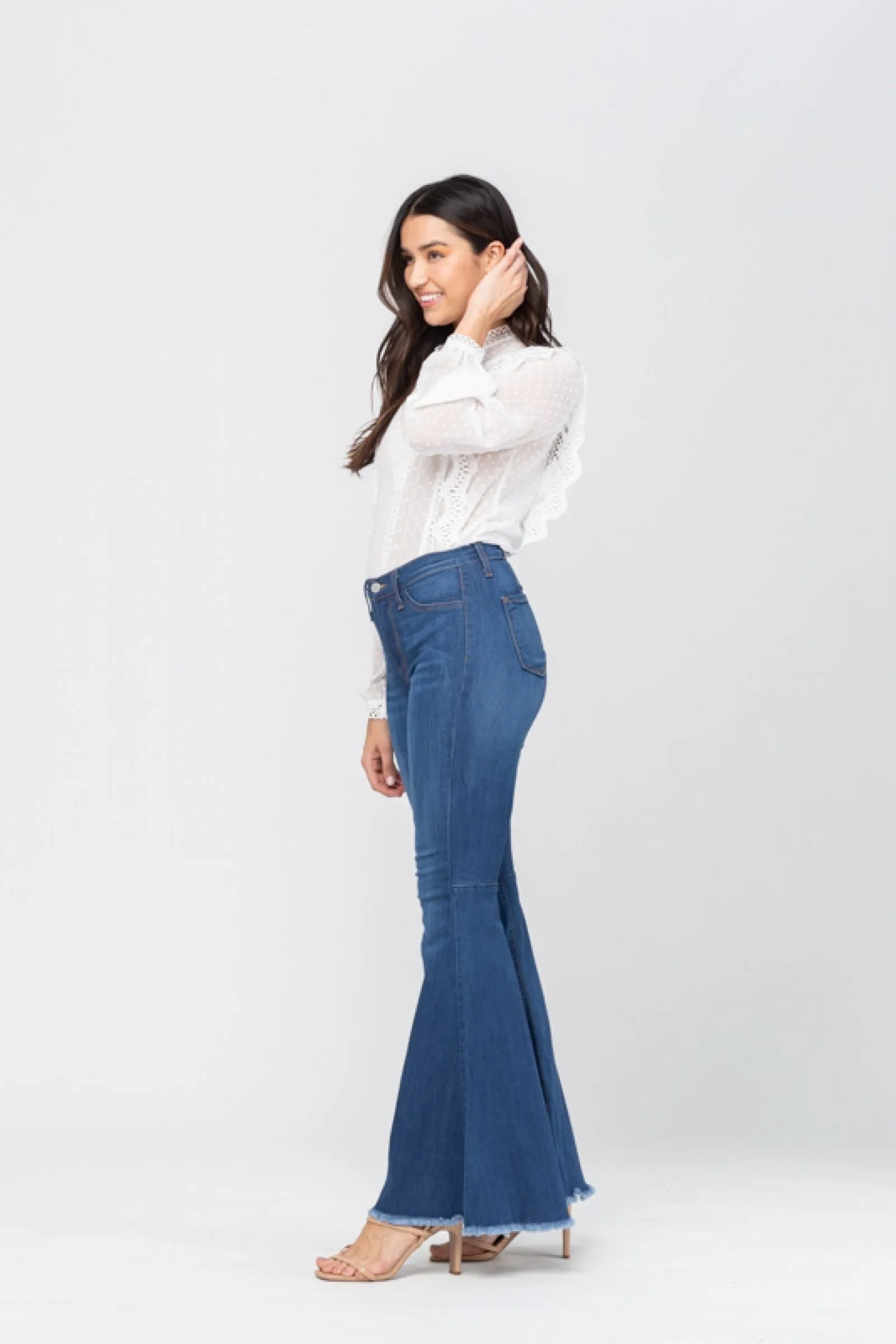 Judy Blue Medium Blue High Waist Super Flare