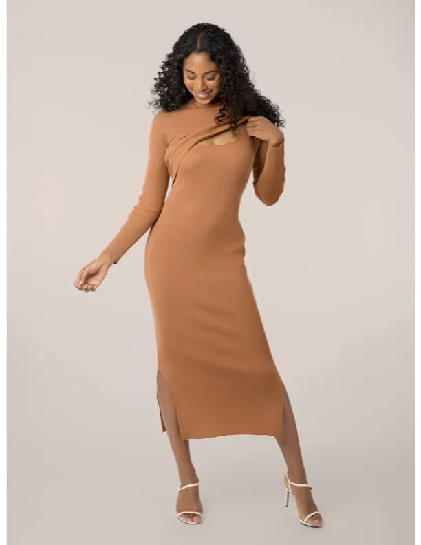 Kaylee Maternity & Nursing Midi Dress