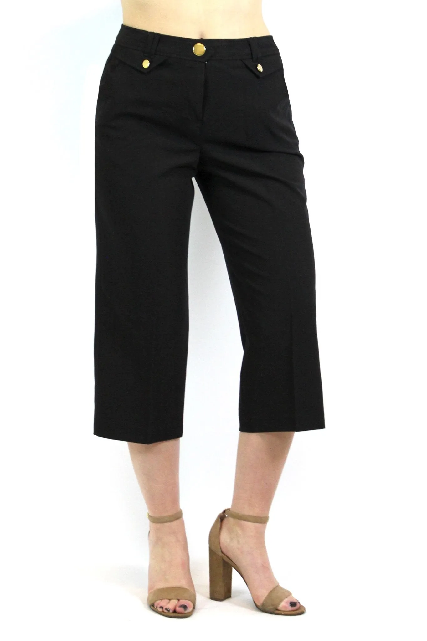 Larry Levine Stretchable Crop Pants