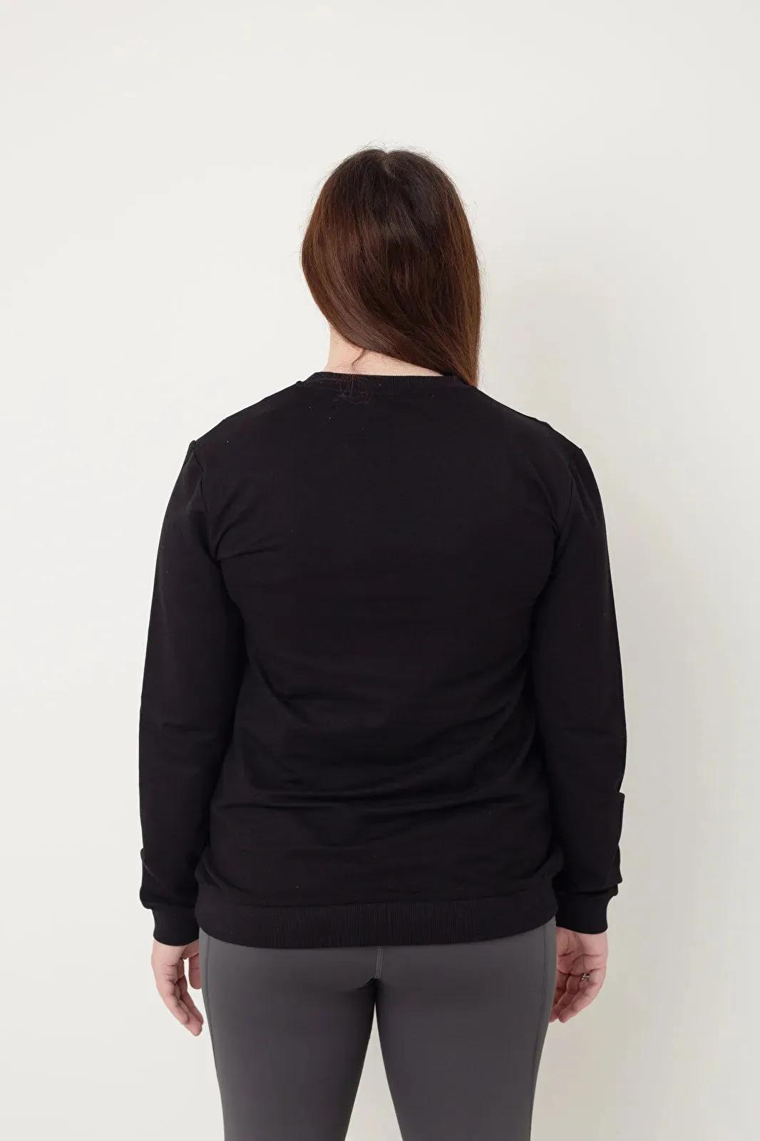 Latched Nursing Crew Sweatshirt - Black