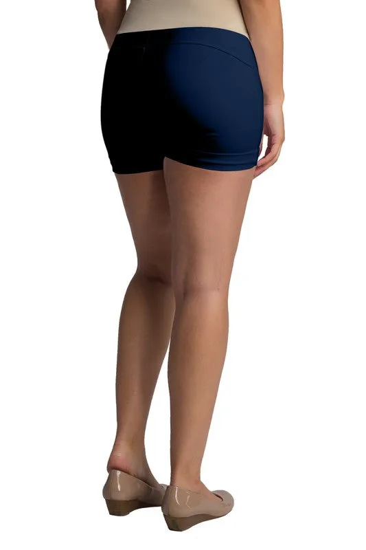 Maternity Ponte Shorts - Keeping it Cool in Navy