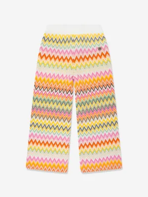 Missoni Girls Zigzag Knitted Trousers in Multicolour