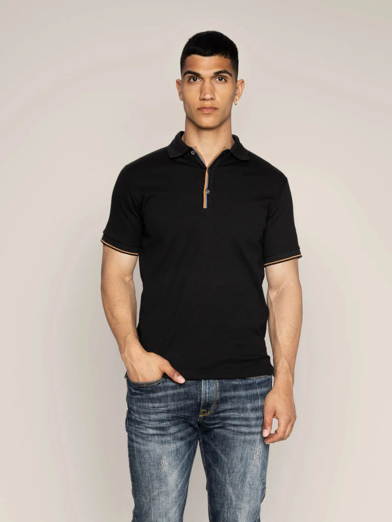 MMGHarvey Polo Ss Tee Black