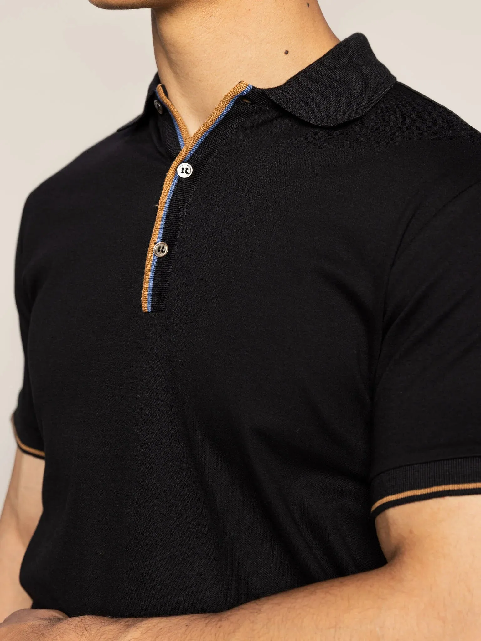 MMGHarvey Polo Ss Tee Black