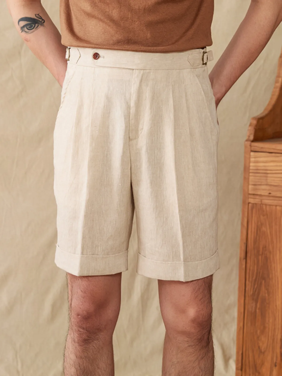 MV Old Money High End Linen Shorts