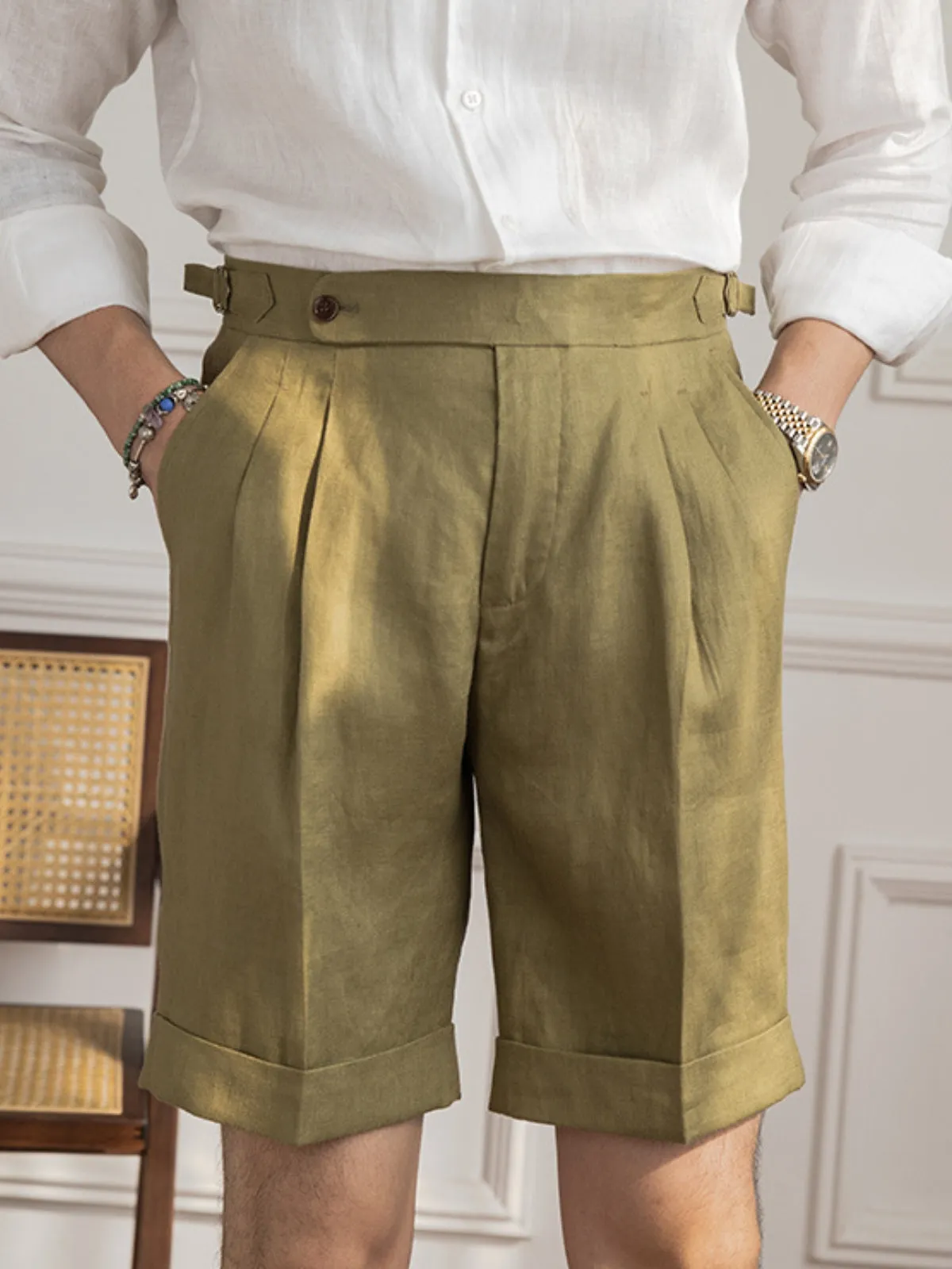 MV Old Money High End Linen Shorts