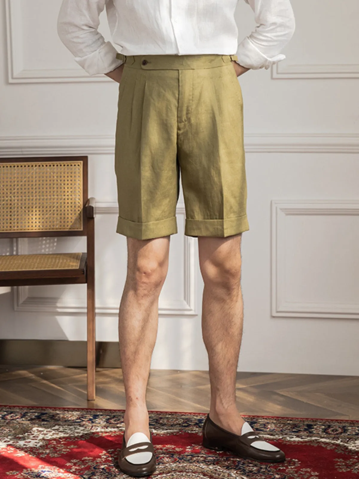 MV Old Money High End Linen Shorts