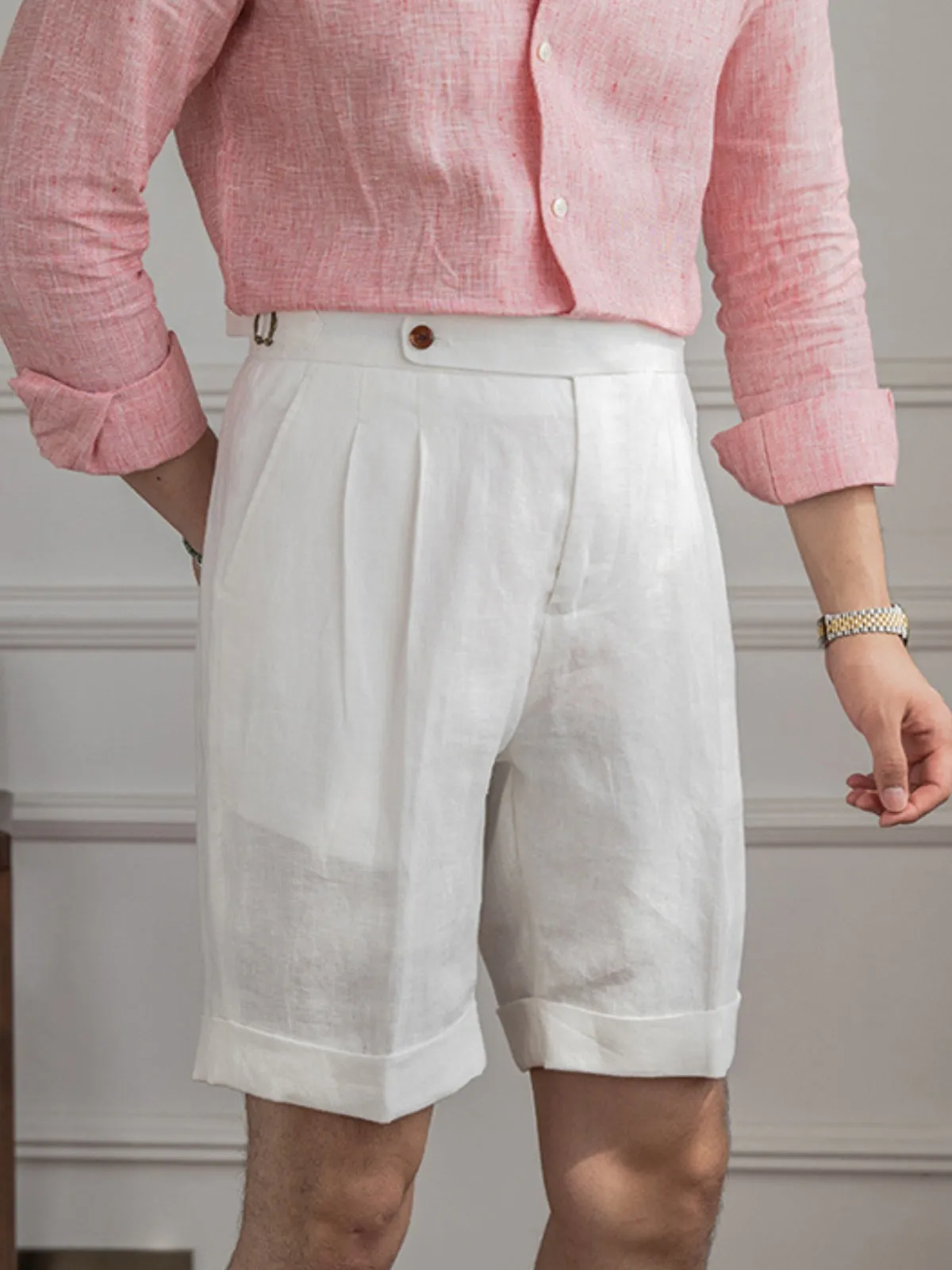 MV Old Money High End Linen Shorts